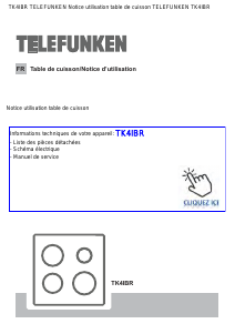 Mode d’emploi Telefunken TK4IBR Table de cuisson