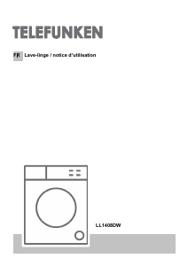 Mode d’emploi Telefunken LL1408DW Lave-linge