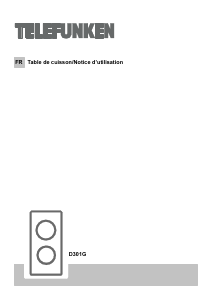 Mode d’emploi Telefunken D301G Table de cuisson