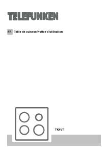 Mode d’emploi Telefunken TK4VT Table de cuisson