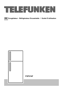 Mode d’emploi Telefunken IT2P214F Réfrigérateur combiné