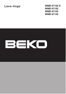 Mode d’emploi BEKO WMD 67145 Lave-linge