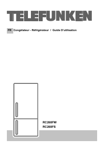 Mode d’emploi Telefunken RC268FS Réfrigérateur combiné