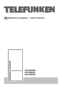 Mode d’emploi Telefunken RC270NFEIX Réfrigérateur combiné