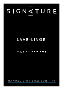 Mode d’emploi Signature SLF7123W-NE Lave-linge