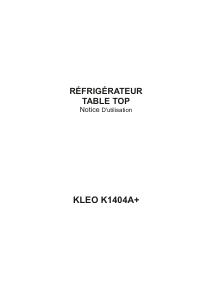 Mode d’emploi Kleo K1404A+ Réfrigérateur