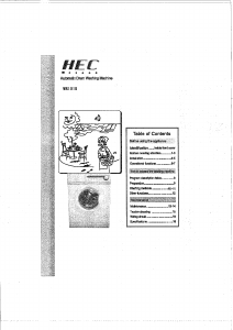 Manual HEC WR1015 Washing Machine