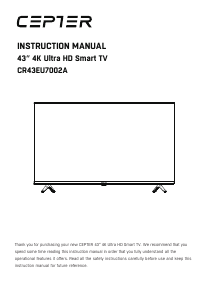 Bruksanvisning Cepter CR43EU7002A LED TV