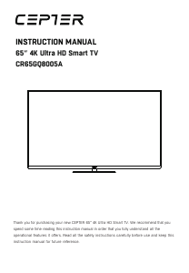 Bruksanvisning Cepter CR65GQ8005A LED TV