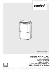Manual de uso Comfee MDDO-12DEN7 Deshumidificador