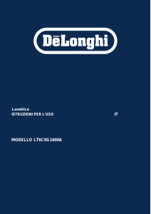 Manuale DeLonghi LT6C9G1600A Lavatrice