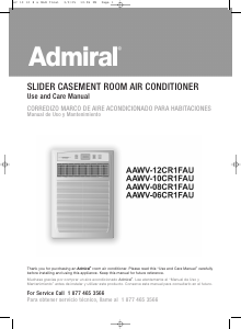 Manual de uso Admiral AAWV-08CR1FAU Aire acondicionado