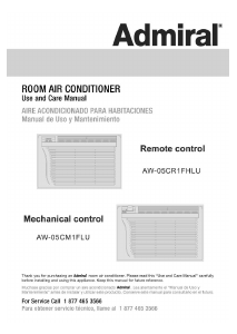 Manual de uso Admiral AW-05CM1FHLU Aire acondicionado