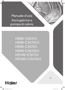 Manuale Haier HD80-C367U1 Asciugatrice