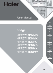 Manual Haier HPR5718DNMX Frigorífico combinado