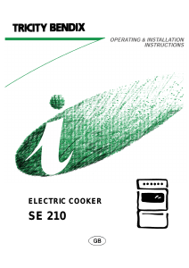 Manual Tricity Bendix SE210W Range