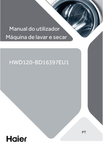 Manual Haier HWD120-BD16397EU1 Máquina de lavar e secar roupa
