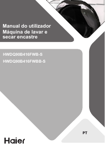 Manual Haier HWDQ90-B416FWB Máquina de lavar e secar roupa