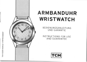 Bedienungsanleitung TCM 216 542 Armbanduhr