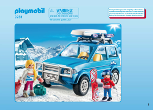 Mode d’emploi Playmobil set 9281 Winter Fun 4x4 avec coffre de toit