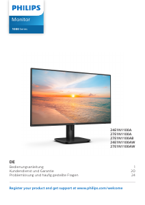 Bedienungsanleitung Philips 27E1N1100A LED monitor