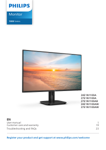 Handleiding Philips 27E1N1100A LED monitor