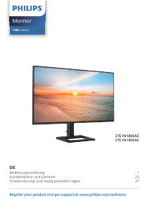 Bedienungsanleitung Philips 27E1N1900AE LED monitor