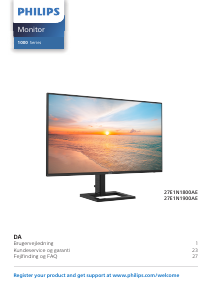 Brugsanvisning Philips 27E1N1900AE LED-skærm