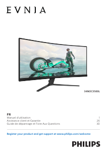Mode d’emploi Philips 34M2C3500L Evnia Moniteur LED