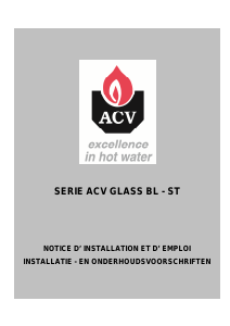 Handleiding ACV BL 100 H Boiler