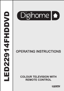 Handleiding Digihome LED22914FHDDVD LED televisie