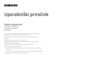Priročnik Samsung S27FG900XU LED-zaslon