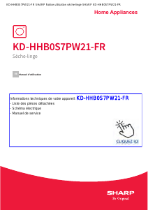 Mode d’emploi Sharp KD-HHB0S7PW21-FR Sèche-linge