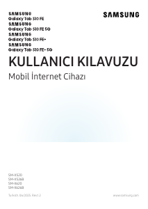 Kullanım kılavuzu Samsung SM-X620 Galaxy Tab S Tablet