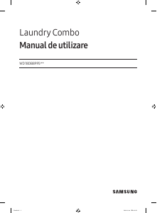 Manual Samsung WD18DB8995BZ Mașină de spalat cu uscator