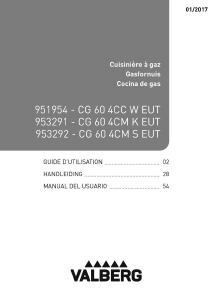 Mode d’emploi Valberg CG604CCSEUT Cuisinière