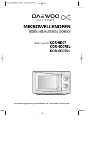 Bedienungsanleitung Daewoo KOR-6D07SL Mikrowelle