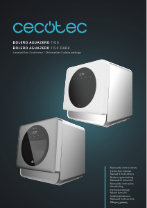 Kullanım kılavuzu Cecotec Bolero Aguazero 1150 Dark Bulaşık makinesi