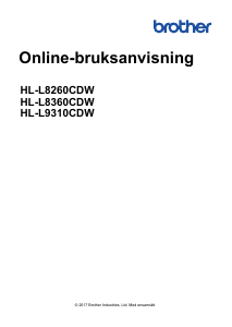 Bruksanvisning Brother HL-L8260CDW Skrivare