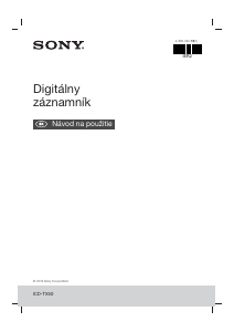 Návod Sony ICD-TX50 Záznamník zvuku