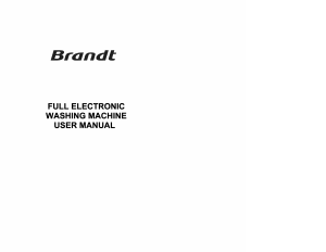 Manual Brandt WFE1076E Washing Machine