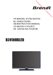 Handleiding Brandt B2418HDLED LED televisie