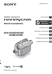 Návod Sony DCR-HC35E Videokamera