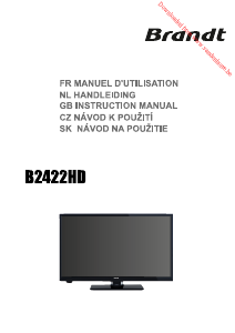 Handleiding Brandt B2422HD LED televisie