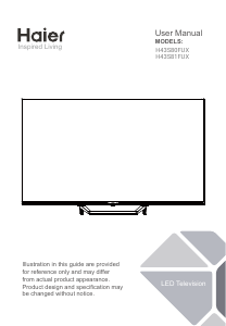 Manuale Haier H43S81FUX LED televisore