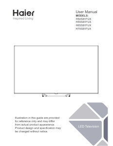 Manuale Haier H65S81FUX LED televisore