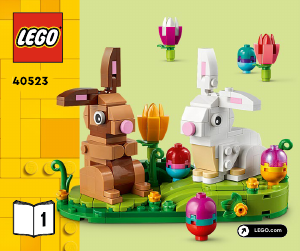 Brugsanvisning Lego set 40523 Holiday & Events Påskehare-scene