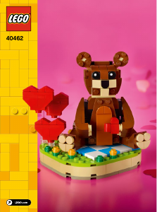 Brugsanvisning Lego set 40462 Holiday & Events Brun valentinsbjørn
