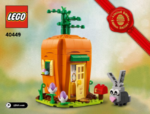Használati útmutató Lego set 40449 Holiday & Events Húsvéti Nyuszi sárgarépa háza