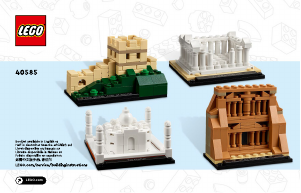 Manual de uso Lego set 40585 Promotional Mundo de Maravillas